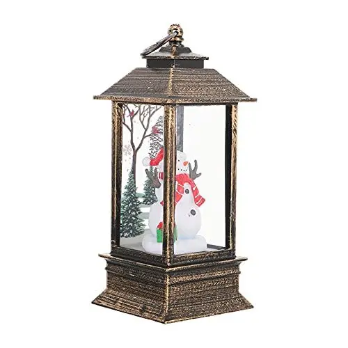 Produktbild: Zerodeko Laterne Lichterkette Batteriebetrieben Weihnachten Desktop Ornament Schneemann Nachtlicht Tischdekoration