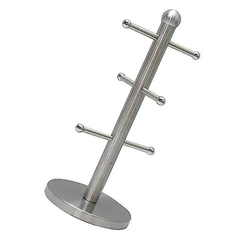 Produktbild: Zerodeko Stainless Steel Mug Hanging Rack Eleganter Becherhalter Für Küche Büro Platzsparend Und Stilvoll Zur Aufbewahrung Und Präsentation Von Tassen Und Gläsern