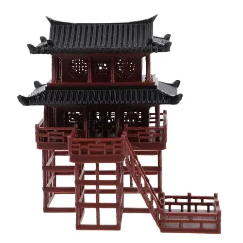 Produktbild: Zerodeko Mini-Pagode-Statue Miniatur-Japanischer Gartenpavillon Aquarium Mikro-Landschaftsornament Mini-Japanische Feengarten-Figuren Für Zen-Garten-Bonsai-