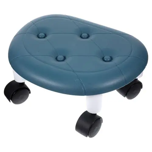 Produktbild: Zerodeko Roller Niedriger Hocker Tragbarer Rollhocker Für Küche Badezimmer Drehhocker Universalräder