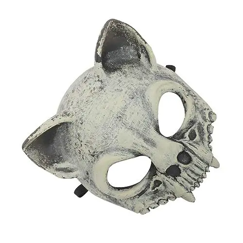 Produktbild: Zerodeko Halloween-maske Ornament Maske Kostüm Horrorschädel Halber Schädel Cosplay-gesicht Gruseliger Tierschädel The Hallow Halloween Cosplay-requisiten Party-requisiten Skelett Kleidung 3d Pu