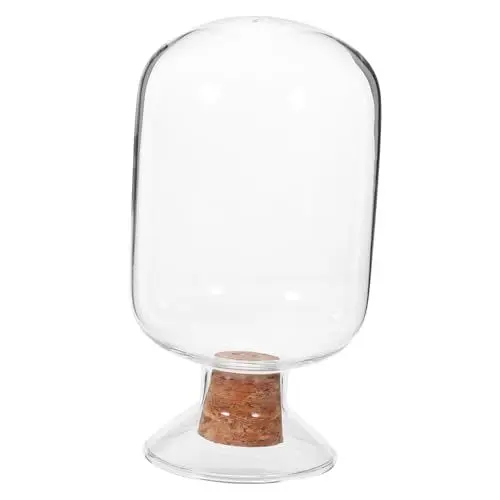 Produktbild: Zerodeko Passende Flasche Vorratsdose Für Streichhölzer Aus Streichholzglocke Matchglas-displayflasche Ausgefallener Probenfläschchen Aus Glas Match-cloche-glas Waschbar Lagertank Holz