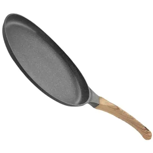 Produktbild: Zerodeko Non-stick Pfanne Mit Holzgriff Für Pfannkuchen Crepes Und Mehr Bratpfanne Für Herdarten Langlebig Und Leicht Zu Reinigen