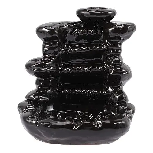 Produktbild: Zerodeko Backflow Räuchergefäß Aus Keramik Wasserfall Burner Für Meditation Entspannung Und Aromatherapie Für Wohnzimmer Büro Und Yoga-