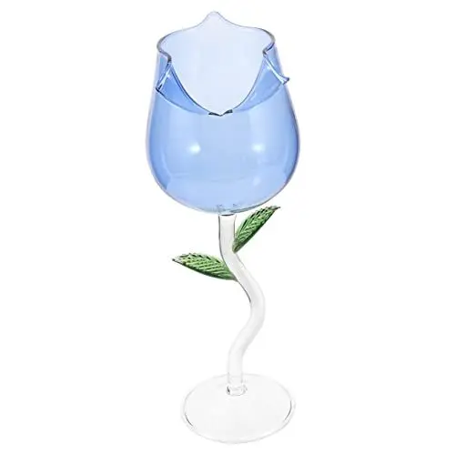 Produktbild: Zerodeko Rosengläser Wein Blumenweinglas Rosenweinglas Kreatives Weinglas Cocktailgläser Dinnergläser Rosenförmiges Weinglas Cocktailglas