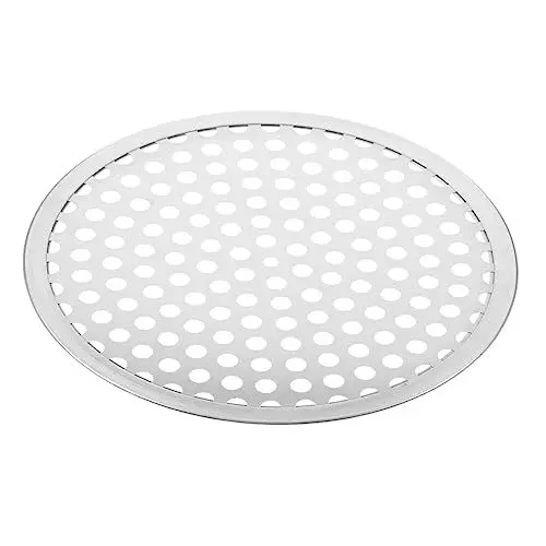 Produktbild: Zerodeko Pizzablech Aus Rund Perforiert Zum Backen Und Grillen Von Pizza Meeresfrüchten Und Gemüse Geeignet Für Backofen Und Haushalt Rostfrei Und Wiederverwendbar