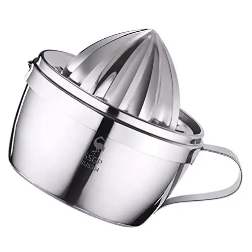 Produktbild: Zerodeko Grapefruitpresse Zitruspresse Manuelle Zitronenpresse Oranger Mischer Saftpresse Handentsafter Zitronen-rotationspresse Hand-obstpresse Messbecher Pfanne Rostfreier Stahl