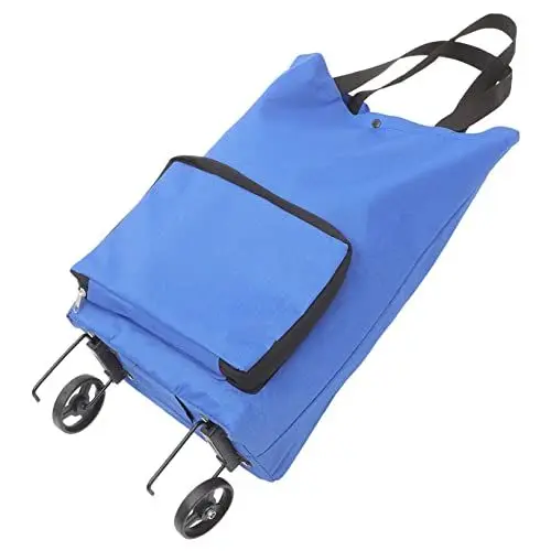 Produktbild: Zerodeko Schleppertasche Zusammenklappbarer Einkaufswagen Einkaufstrolleys Treppenkarren Wäschewagen Einkaufswagen Tasche Treppensteigender Einkaufswagen Oxford-stoff Einkaufen Zu Hause