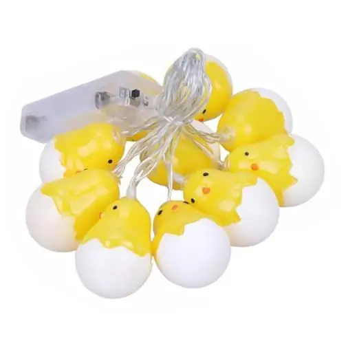 Produktbild: Zerodeko Ostern Eierschale Küken Streifen Sanfte Material Festliche Party Beleuchtung Zufällig Stil