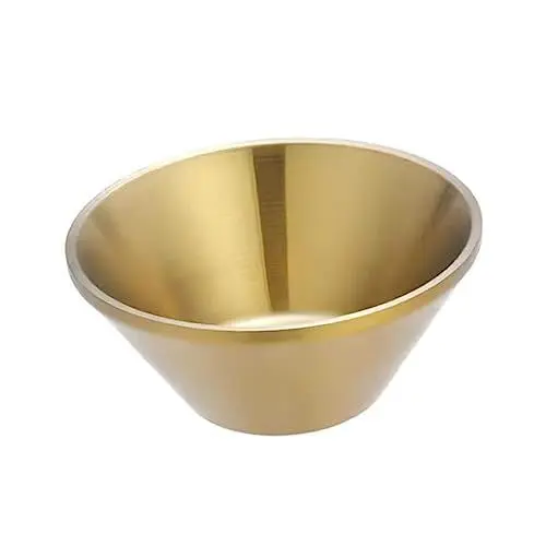 Produktbild: Zerodeko Edelstahl Suppe Schüssel 14cm Gold Tasse 450ml Wasser Tasse Salat Schüssel Dessert Schüssel