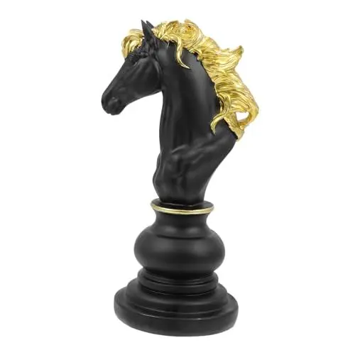Produktbild: Zerodeko 1 Stück Schachpferdstatue Aus Kunstharz Schachfiguren- für Das Home-Office Chinesisches Schachornament Kreatives Kunstharzhandwerk Internationales Schachdekor