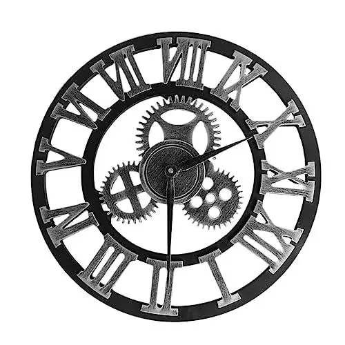 Produktbild: Zerodeko 40 cm Industrie-Getriebe-wanduhr Kreatives Retro-chic Sicheres Material