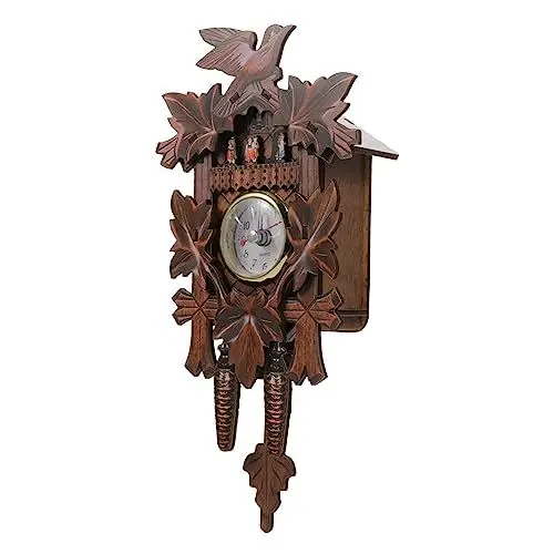 Produktbild: Zerodeko Weihnachtsdekorationen Wanduhr aus Holz Wanduhr digital dekorative Uhr Bürodekoration Wohnkultur hängende Uhr Holzwanduhr Haushalt Kuckucksuhr Wecker schmücken Arbeit Dekorationen
