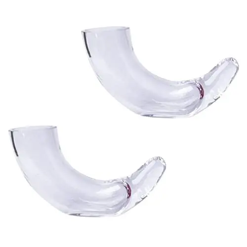 Produktbild: Zerodeko Weingläser 2Pcs Cup Hornform- Getr? Cup Glas Dekanter Weingetr?nke Glase Gl?sse Champage Container Whisky Cup für Bar Hochzeit Abschlussball Wassergläser
