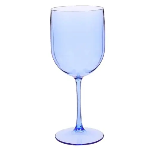 Produktbild: Zerodeko Weinglas Aus Acryl Blauer Wein Unzerbrechliche Weingläser Trinkgläser Rotweingläser Weinkelch Wasserkelche Gläser Trinken Unzerbrechliche Partykelche Mehrzweck Wiederverwendbar