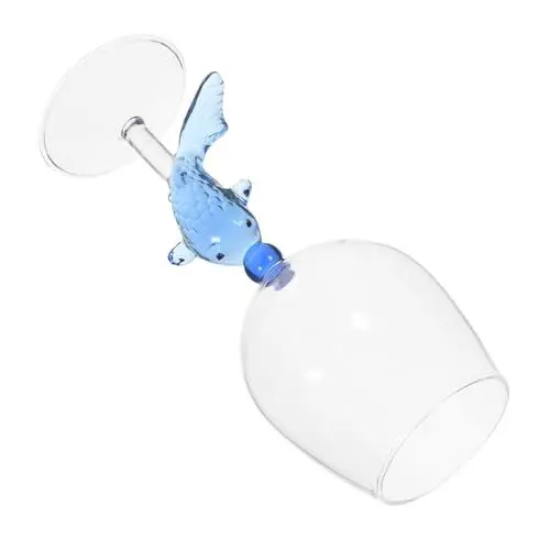 Produktbild: Zerodeko Party Cup Dekorativer Fischdesign Weingoblet Für Hochzeiten Feiern Hochwertiger Handgefertigter Glasbecher