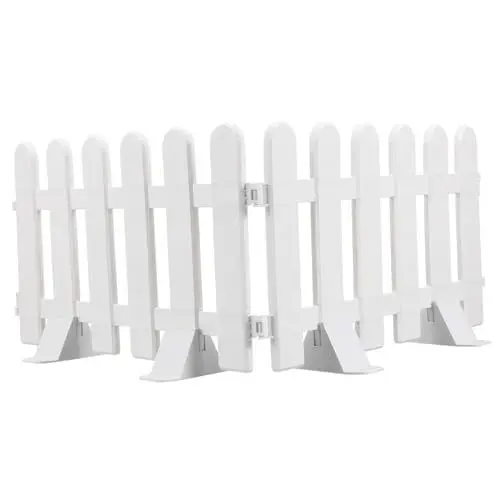 Produktbild: Zerodeko Weißer Kunststoffzaun Zaun Für Weihnachtsbaum Zaun Für Pflanzen Im Freien Rasenkantenzaun Für Zuhause Hochzeit Feengarten Party-Dekoration 2 Stück