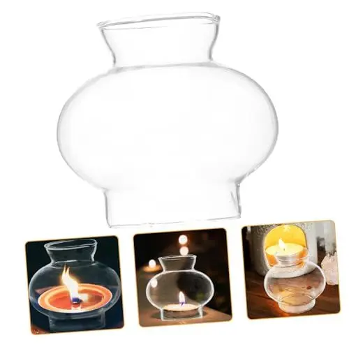 Produktbild: Zerodeko Retro Öllampe Kamin Winddichte Glasabdeckung Lampenschirm Zubehör