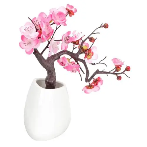 Produktbild: Zerodeko Künstliche Pflaumenblüte Im Topf Gefälschte Dekorative Topfblume Bonsai Für Das Home Office