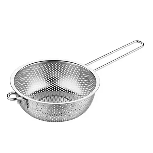 Produktbild: Zerodeko reis sieb reissieb Nudelsieb kleines Sieb Mini Körbe schnellkochtopf Pasta Waschkorb aus Edelstahl Reis waschen Sieb gebraten feinmaschig Frey Wäschekorb Löffel