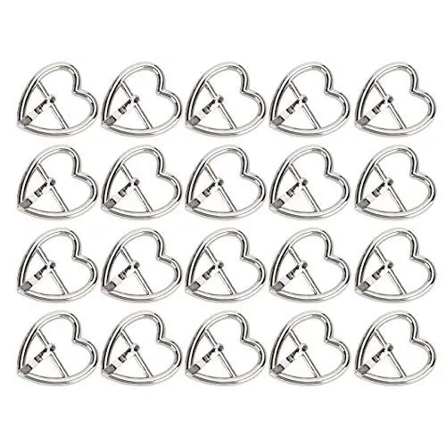 Produktbild: Zerodis 20 Stücke Metall Rollschnallen DIY Verschlüsse Haarnadeln Kleidung Herz Shap Schnalle Herz Shap Schnalle Bar Gürtelschnalle Einzelzinken Gurtschnallen