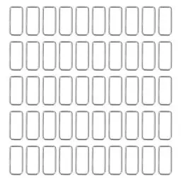 Produktbild: Zerodis 50 Stück Metallringe, Haltbarer Eisen-Rechteckschnallenring Ersatz für DIY Gürtel Handtasche Schnalle Hardware Gerinnselherstellung(2.8x38x15mm)