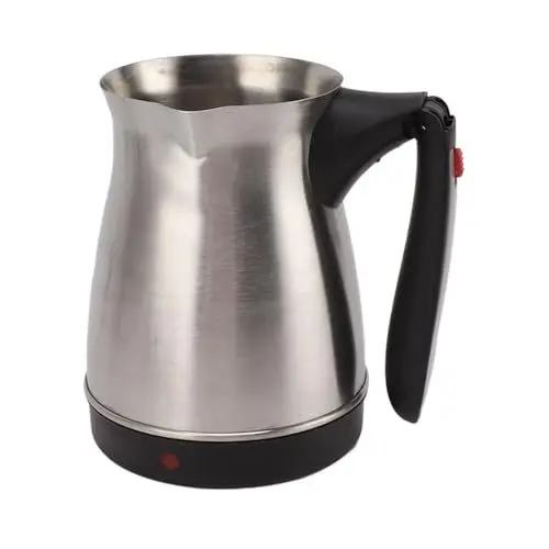 Produktbild: Zerodis Authentische Türkische Kaffeemaschine, 500 Ml, 600 W, Elektrische Türkische Kaffeekanne mit Klappbarem Verbrühschutzgriff. Genießen Sie Reichhaltigen und Aromatischen Türkischen
