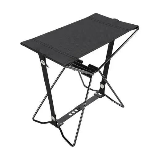 Produktbild: Zerodis Campinghocker, Tragbarer Klapphocker für Spaziergänge Im Freien, Wandern, Angeln, 220,5 Pfund Kapazität mit Tragetasche, Miniatur-Tisch-Picknick-Grillhocker für Picknick-Partys,