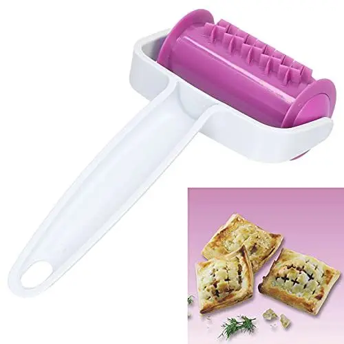 Produktbild: Zerodis Gitterrollenschneider, DIY Teigrolle Innovative ABS Gebäckrolle Backen Küchengeräte Zubehör für die Herstellung von Keksen Brot(C)
