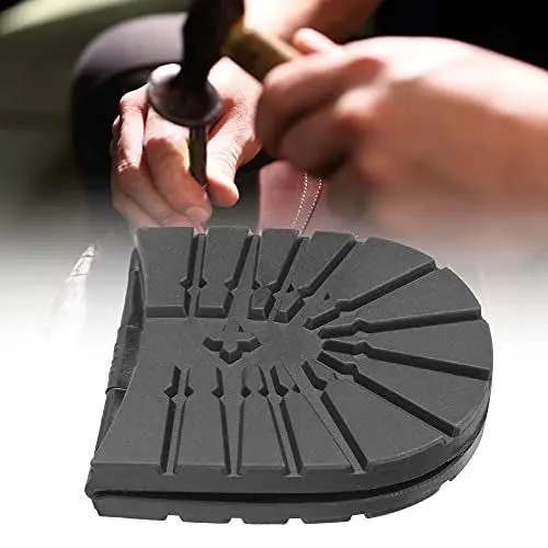 Produktbild: Zerodis Gummi-Halbsohlen Ersatz, Schuhreparatur Ersatz Gummiabsätze Anti-Rutsch-Vorderabsatzsohlen Stiefel Stumme Schuhsohlen für Schuhe mit schwarzem Absatz(Black Heel)