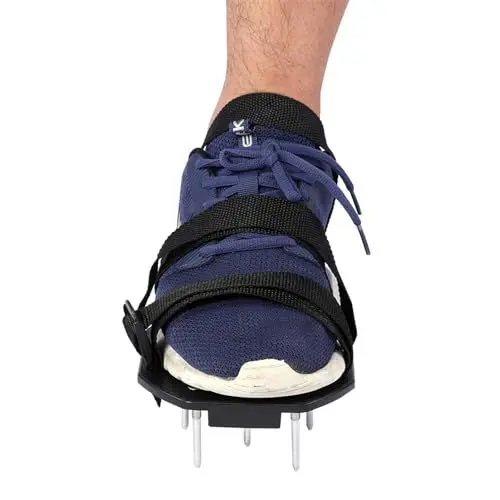 Produktbild: Zerodis Hochwirksame Rasenbelüfter-Schuhe – öffnen Harte Böden und Reduzieren Rasenfilz – Robuste Eisenspitzen für die Wasser- und Nährstoffinfusion – für Ihren Garten –