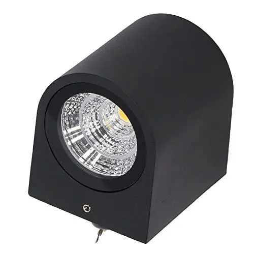 Produktbild: Zerodis LED Wandleuchte, 5W Hallenleuchte Aluminiumgehäuse Kratzfeste COB-Perle 85‑265V Zylindrisch mit Anschlusskabel für den Innen- und Außenbereich (Warmes Licht)