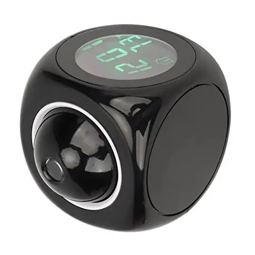 Produktbild: Zerodis Projektionsuhr Projektionswecker für Schlafzimmer Digitale LED-Anzeige Projektionswecker Mini Voice Timing Digitaluhr Projektor mit USB-Kabel Schwarz für Schlafzimmer