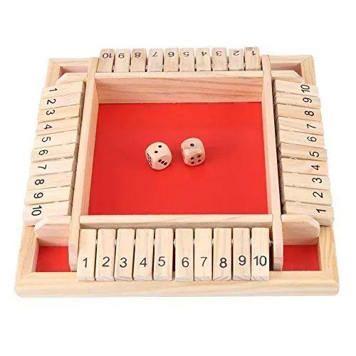 Produktbild: Zerodis Shut The Box Educational Numeracy Skills Game Hölzerne Zahlentafel Kinder Früherziehung Traditional Shut The Box Spiel für 4 Spieler Digital Flop Game