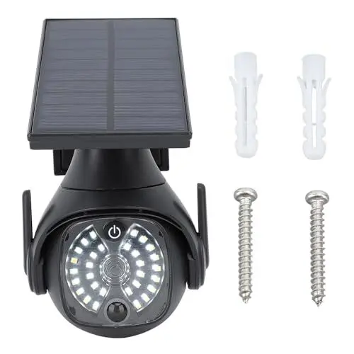 Produktbild: Solar-Bewegungsmelder-Licht mit Simulierter Kamera, 3 Beleuchtungsmodi, Wasserdichtes Design für Garten, Hof, Straße, Effiziente Solaraufladung