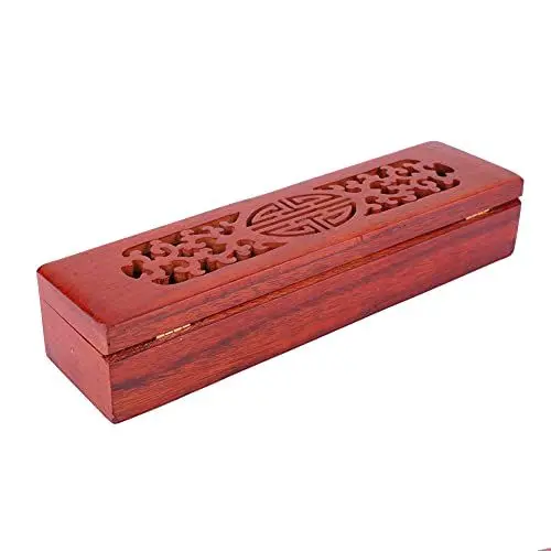 Produktbild: Zerodis Weihrauch-Box Vietnam Nanmu Liegend Räuchergefäß Assorted Vietnam Nanmu Essstäbchen-Box-Halter(Doppeltes Glück)