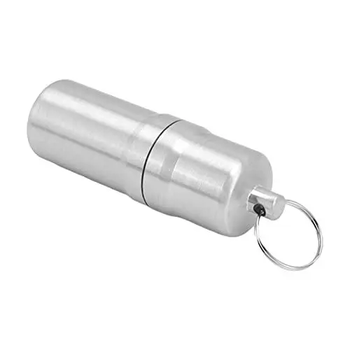 Produktbild: Zerodis Zigarettenetui Edelstahl 10 Sticks Wasserdichtes Anti-Rost-Zigarrenetui mit Schlüsselanhänger Als für Männer (Silber)