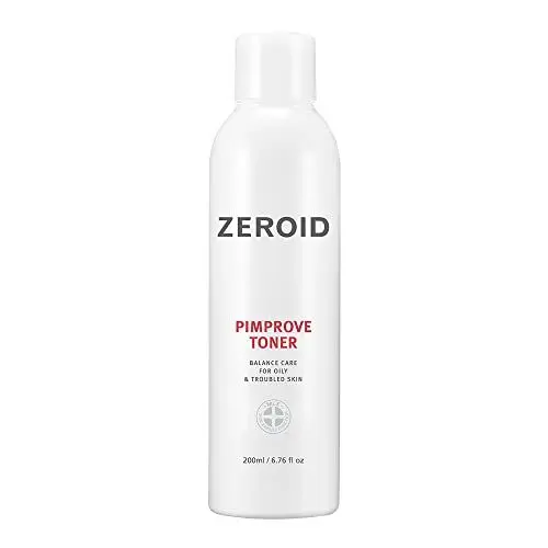 Produktbild: ZEROID Pimprove Gesichtswasser, Hautbarriere mit Hyaluronsäure und Ceramid, pH-ausgeglichenes Gesichtswasser für fettige und empfindliche Haut, koreanische Hautpflege, 200 ml