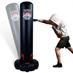 Produktbild: ZERRO Boxsack Durchmesser 30cm Kinder Erwachsene Freistehender Aufblasbare Standboxsack 166cm Boxing Trainer Heavy Duty, Mit Pumpe