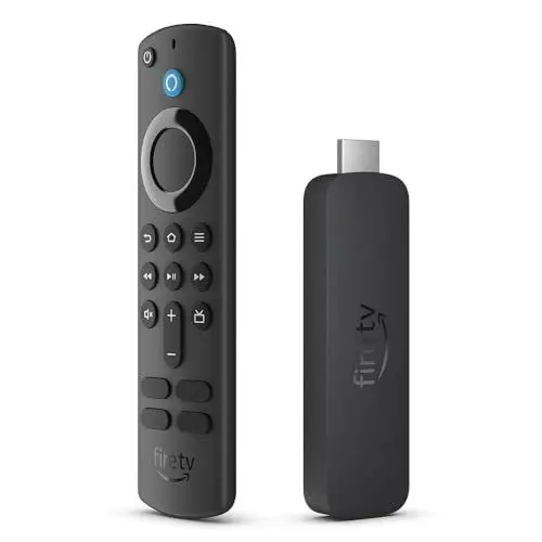 Produktbild: Zertifiziert und generalüberholt Amazon Fire TV Stick 4K, mit Unterstützung für Wi-Fi 6 sowie Streaming in Dolby Atmos und HDR.