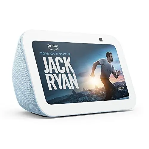 Produktbild: Zertifiziert und generalüberholt Echo Show 5 (3. Gen.) | Kompakter smarter Touchscreen mit Alexa zum Steuern deines Smart Homes und mehr | Graublau