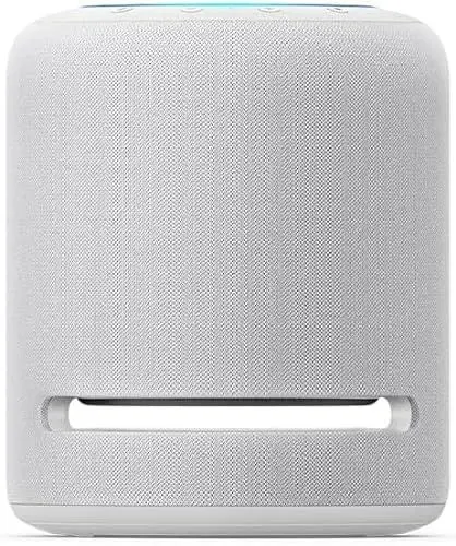 Produktbild: Zertifiziert und generalüberholt Echo Studio | Der beste Klang, den unsere smarten WLAN- und Bluetooth-Lautsprecher je geboten haben – mit Dolby Atmos, 3D-Audio, Smart-Home-Hub und Alexa | Weiß