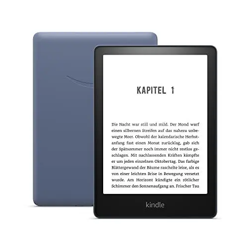 Produktbild: Kindle Paperwhite (16 GB) – Jetzt mit 6,8-Zoll-Display (17,3 cm) und verstellbarer Farbtemperatur – mit Werbung - Denimblau
