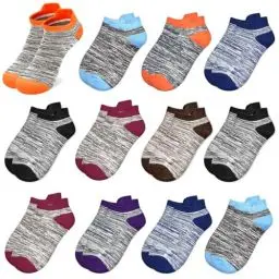 Produktbild: ZERULETS 12 Paare Sneaker Socken Jungen Baumwolle Kindersocken Mädchen Söckchen Sportsocken für 1-14 Jahre(5-7 Jahre,12 Paare)