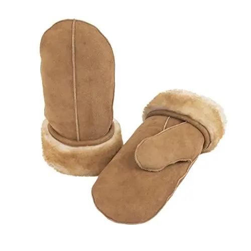 Produktbild: Zessano Damen-Winterhandschuhe – Hochwertige, mit Lammfell gefütterte Lederhandschuhe für Damen
