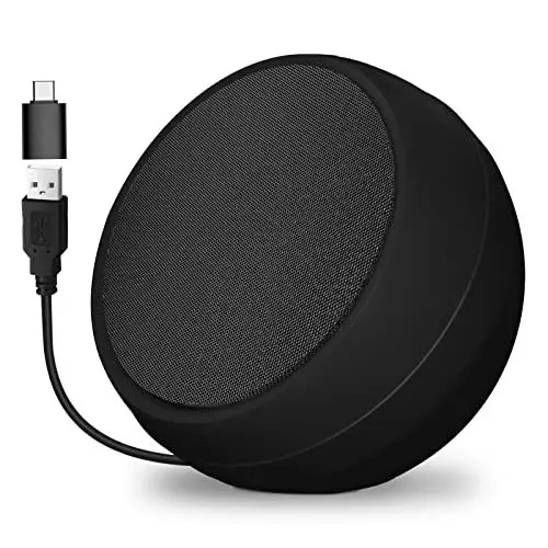 Produktbild: ZETIY Lautsprecher PC, Mini USB Lautsprecher Boxen mit Stereo-Sound Laptop Lautsprecher für Notebook, PC, Laptop, Desktop - Plug and Play - （Compact 2.0 - Schwarz）