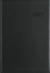 Produktbild: Zettler - Wochenbuch 2025 schwarz, 14,6x21cm, Taschenkalender mit 128 Seiten im Kartoneinband, Tages- und Wochenzählung, Mondphasen, Recyclingpapier und internationales Kalendarium