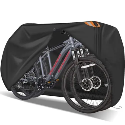 Produktbild: Zettum Fahrradabdeckung für 2 Fahrräder - Stationäre Fahrradgarage für die Aufbewahrung im Freien Wasserdichtes Outdoor & Heavy Duty, 600D PU Beschichtung Fahrrad Regenschutz für 2 Fahrräder
