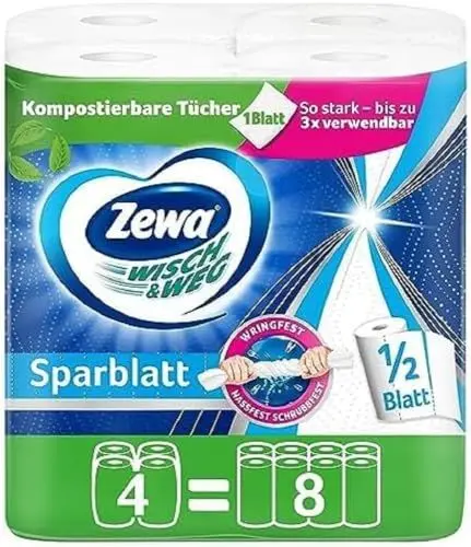 Produktbild: Zewa Wisch & Weg Sparblatt, 4 Stück (1er Pack)