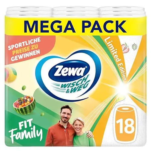 Produktbild: Zewa WischundWeg Limited Edition Küchenrolle, Großpackung, Hell, 9 x 2 Stück